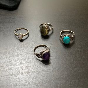 Gemstone ring set